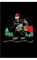 Bigfoot Christmas Notebook: 6x9 XMAS - grid - squared paper - notebook - notes