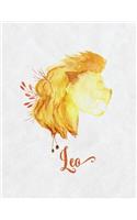 Leo Zodiac Creative Notebook Journal: (8.5 X 11 Large)(Dot Grid) Blank Journal Organizer Planner Sketchbook Gratitude Diary Horoscope Astrology Sign Watercolor Lion Flowers