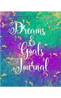 Dreams & Goals Journal: Beautiful Glossy Softback Fantasy Cover - 120 Lined Pages - Large 7.5in x 9.25in Blank Notebook to Write In