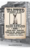 Balinese Cat Wanted Poster Journal
