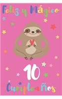 Feliz y Mágico 10 Cumpleaños: Regalo para Niños o Niñas de 10 Años - Con Espacio para Apuntar y Dibujar - Diario o Agenda