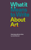 What It Means to Write about Art