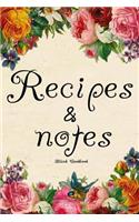 Blank Cookbook Recipes & Notes