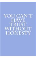 You Can't Have Trust Without Honesty