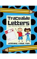 Traceable Letters, ABC Tracing Book for Kids