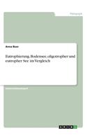 Eutrophierung. Bodensee, oligotropher und eutropher See im Vergleich