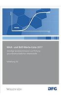 MAK– und BAT–Werte–Liste 2017