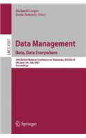 Data Management. Data, Data Everywhere