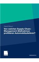 Von Welchen Supply-Chain-Management-Maßnahmen Profitieren Automobilzulieferer?