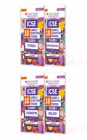 Oswaal ICSE 10 Sample Question Papers Class 9 Physics Chemistry Biology & Maths (Set of 4 Books) For 2025 Exam (Based On The Latest CISCE/ICSE Specimen Paper)