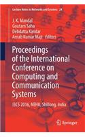 Proceedings of the International Conference on Computing and Communication Systems