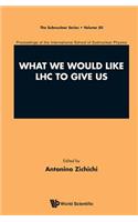 What We Would Like Lhc to Give Us - Proceedings of the International School of Subnuclear Physics