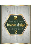 Interior design coloring book Luxury homes 2