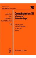 Combinatorics '81: In Honour of Beniamino Segre(North-Holland Mathematics Studies)