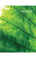 College Ruled Notebook: Leaf photosynthesis Helpful Student Composition Book Daily Journal Diary Notepad for noting macro photography ideas