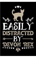 Easily Distracted By Devon Rex: Gifts for cat lovers 100 page 6 x 9 daily journal to jot down your ideas and notes