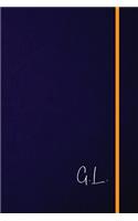 G.L.: Classic Monogram Lined Notebook Personalized With Two Initials - Matte Softcover Professional Style Paperback Journal Perfect Gift for Men and Women