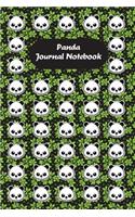 Panda Journal Notebook: Blank Lined Journal Notebook Panda Bear Lovers Adults and Kids Diary Planner Journal To Write In Wide Ruled Paper 6x9 inch 120 Pages