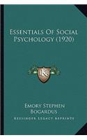 Essentials Of Social Psychology (1920)