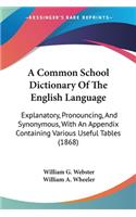 Common School Dictionary Of The English Language