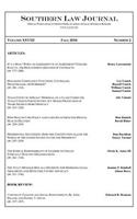 Southern Law Journal, Vol. XXVIII, No. 2, Fall 2018