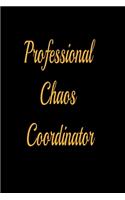 Professional Chaos Coordinator - lined notebook journal