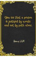 You see that a person is justified by works and not by faith alone. James 2