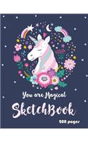 Unicorn Sketchbook 200 pages