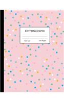 Knitting Paper: Graph Notebook and Journal for Patterns - 4:5 Ratio - 100 pages - Letter Format 8.5"x11" - Cover Design Code 00070