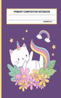 Primary Composition Notebook Grades K-2 Kawaii Kitty Cat