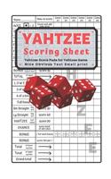 Yahtzee Scoring Sheet: V.4 Yahtzee Score Pads for Yahtzee Game Nice Obvious Text Small print Yahtzee Score Sheets 6 by 9 inch