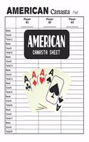 American Canasta Sheet: American Canasta Score Pads