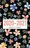 2020-2021 Monthly Planner: Floral Design - Two Year Calendar 5x8 - 2 Year Pocket Planner 5x8 inches Jan 2020 to Dec 2021 with Phone Book - Personal Planner 24 Months Monthly V