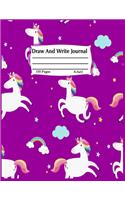 Draw and write journal: Primary Composition Half Page for drawing and other half for writing story -110 pages large (8.5" x 11" Notebook), Learn To Write and Draw ...kids, 