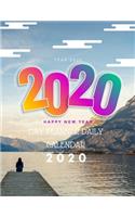 Day Planner Daily Calendar 2020: 8.5 X 11 Daily Planner 2020 Day Planner With Hours Calendar Organizer Book With Dot Grid Paper Notebook Pages With Hourly Planning
