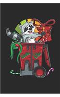 Christmas Animal - Racoon: Graph Ruled Notebook - Journal for Christmas Gift Idea And New Year Gift Idea