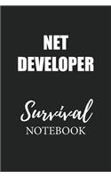 Net Developer Survival Notebook: Small Undated Weekly Planner for Work and Personal Everyday Use Habit Tracker Password Logbook Music Review Playlist Diary Journal
