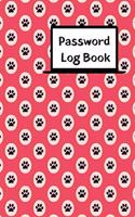 Password Log Book: Never forget another website login password with this handy record notebook where you can list your details to keep them safe. Red design with paw p