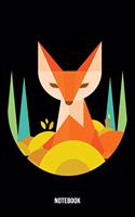 Notebook: Fox Notebook Blank Line Animal Journal Lined with Lines 6x9 120 Pages Checklist Record Book Funny Take Notes Planner Paper Christmas Gift for Cute F