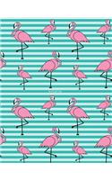 Notebook: Flamingo cover and Dot pages, Extra large (8.5 x 11) inches, 110 pages, notebooks and journals