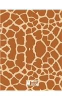 Notebook: Giraffe Cover, Extra Large (8.5 x 11) inches, Lined White Paper