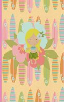 Multipurpose Wide Ruled Paper Notebook - Composition - Journal - Diary: Little Girl Aloha Luau Dancing Surfboards and Flowers Notebook - 8.5" x 11" - 150 pages (75 sheets) Wide Ruled Lined Paper. Glossy Cover.