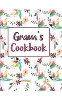Gram's Cookbook: Floral Blank Lined Journal(2 Gram's Recipe Gifts)