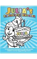 Julia's Birthday Coloring Book Kids Personalized Books: A Coloring Book Personalized for Julia that includes Children's Cut Out Happy Birthday Posters