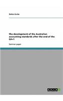 development of the Australian accounting standards after the end of the G4+1