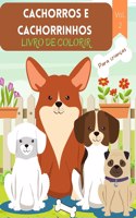 Cachorros e Cachorrinhos Livro para Colorir