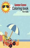 Summer Scenes Coloring book for kids