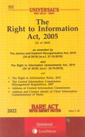 The Right To Information Act, 2005 [2022E]