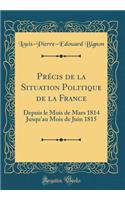 Précis de la Situation Politique de la France: Depuis le Mois de Mars 1814 Jusquau Mois de Juin 1815 (Classic Reprint)