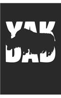 Yak Notebook 'Yak Dad' - Yak Diary - Father's Day Gift for Animal Lover - Mens Writing Journal: Medium College-Ruled Journey Diary, 110 page, Lined, 6x9 (15.2 x 22.9 cm)